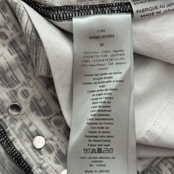 Dior Grey & White Distressed Oblique Slim Jeans - Picture 4 of 6